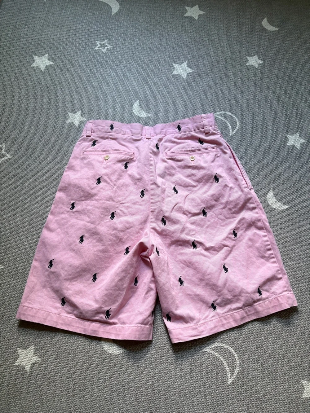 Polo by Ralph Lauren Pink Embroidered Pony Men’s Flat Front Shorts